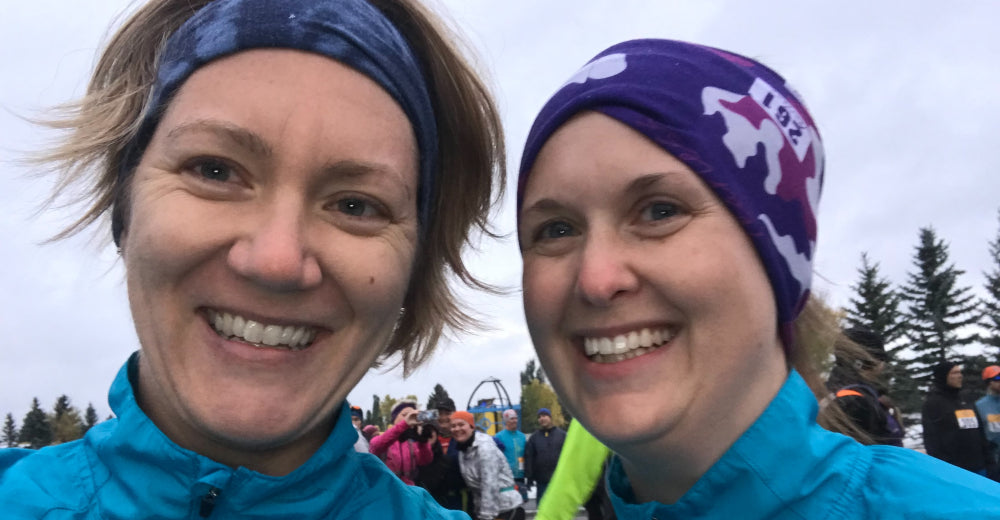 Adrienne Danyliw (L) and Jen Hiebert have been friends since Hiebert posted on Facebook in 2017 asking for a running buddy.