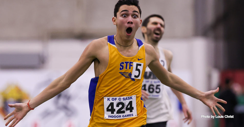 Mateo Trejo Monroy breaks the two-minute barrier in the 800m at the 2024 Knights of Columbus Games. Photo by Louis Christ.