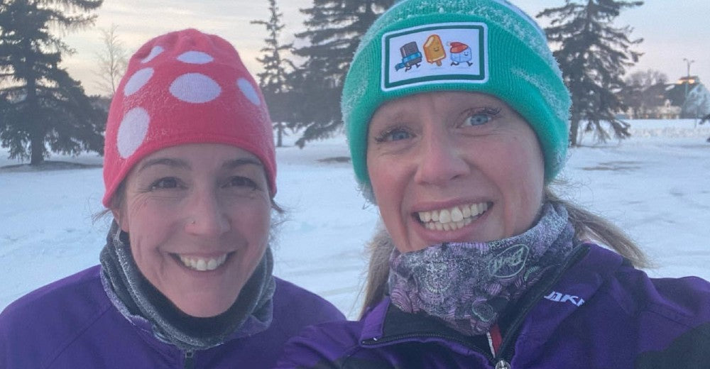 Jackie Kivol, left, and Tara Classen are running every day until they can't.