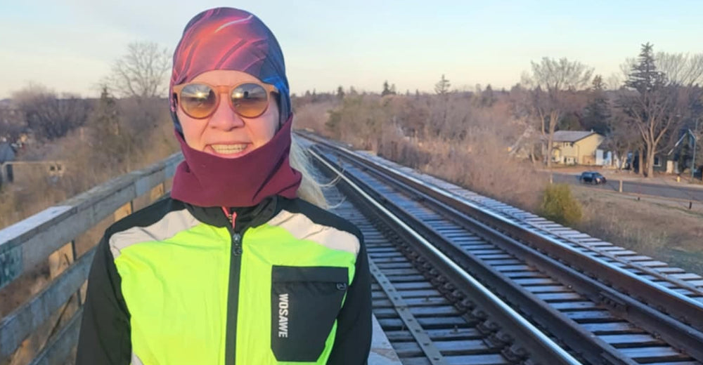 Shawna Ryan gets out for a chilly run on day 35 of her 50-day running streak.