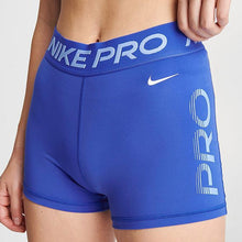 Load image into Gallery viewer, Women&#39;s Nike Mid-Rise 3&quot; Graphic Shorts (Blue)