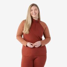 Load image into Gallery viewer, Women&#39;s Classic Thermal Merino Base Layer 1/4 Zip Plus (Pecan Brown Heather)