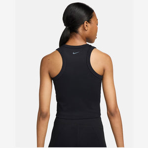 Nike One Fitted Women's Dri-FIT Cropped Tank Top (Black)