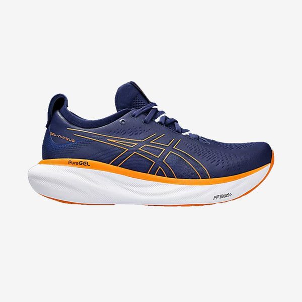 Men's Gel-Nimbus 25 (Deep Ocean/Bright Orange)