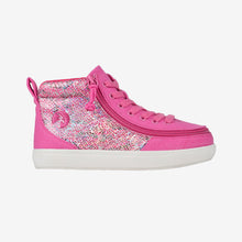 Load image into Gallery viewer, Kids&#39; Fuchsia Snake BILLY Classic D|R II High Tops Wide
