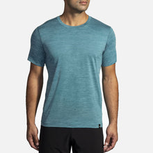 Load image into Gallery viewer, Men&#39;s Luxe Short Sleeve (Heather Storm Blue)