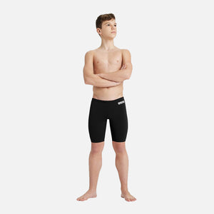 Boys' Solid Jammer (Black/White)