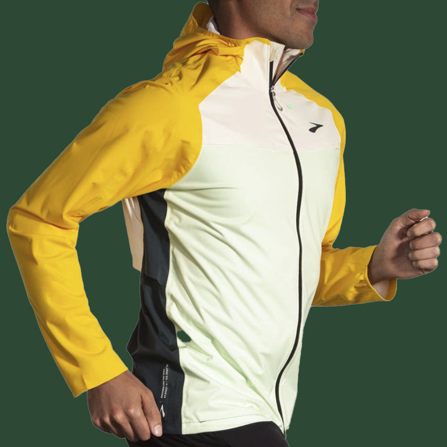 Men's High Point Waterproof Jacket (Glacier Green/Ecru/Lemon)