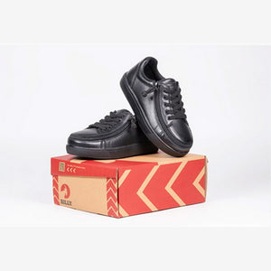 Kid's D|R Leather Low Wide (Black)