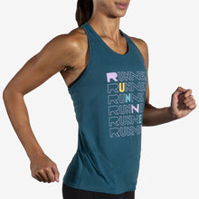 Load image into Gallery viewer, Women&#39;s Distance Tank 3.0 (Moroccan Blue/Runner)