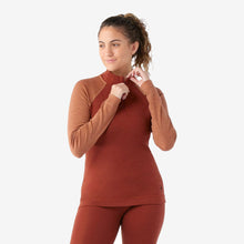 Load image into Gallery viewer, Women&#39;s Classic Thermal Merino Base Layer 1/4 Zip (Pecan Brown Heather)
