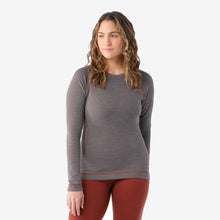 Load image into Gallery viewer, Women&#39;s Classic Thermal Merino Base Layer Crew (Pecan Brown Dot)
