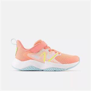 Rave Run v2 Bungee Lace with Top Strap (Grapefruit/Bleach Blue)