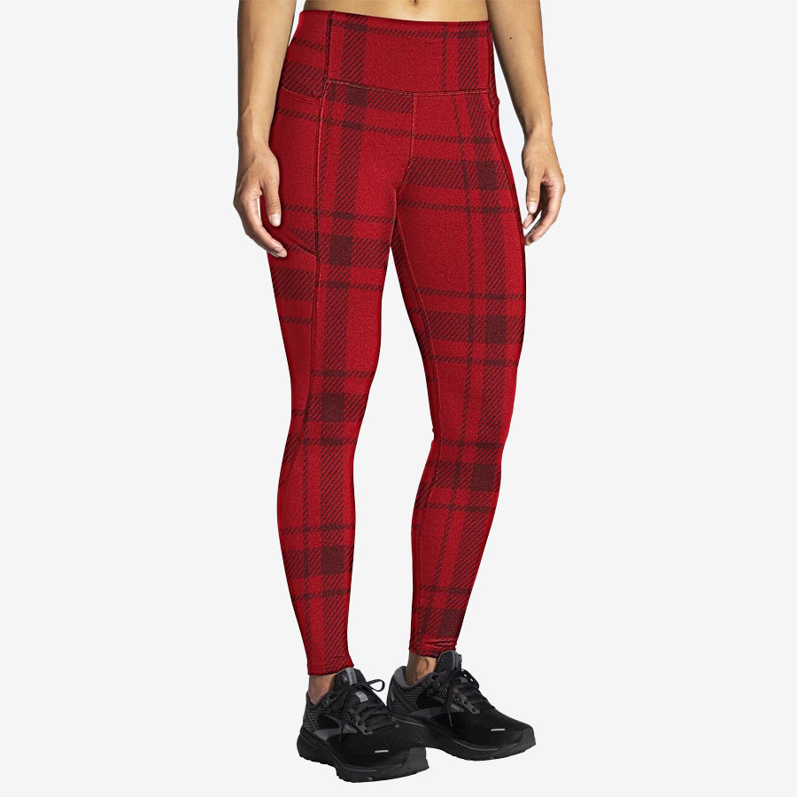 Women's Moment Tight (Plaid Run Merry)