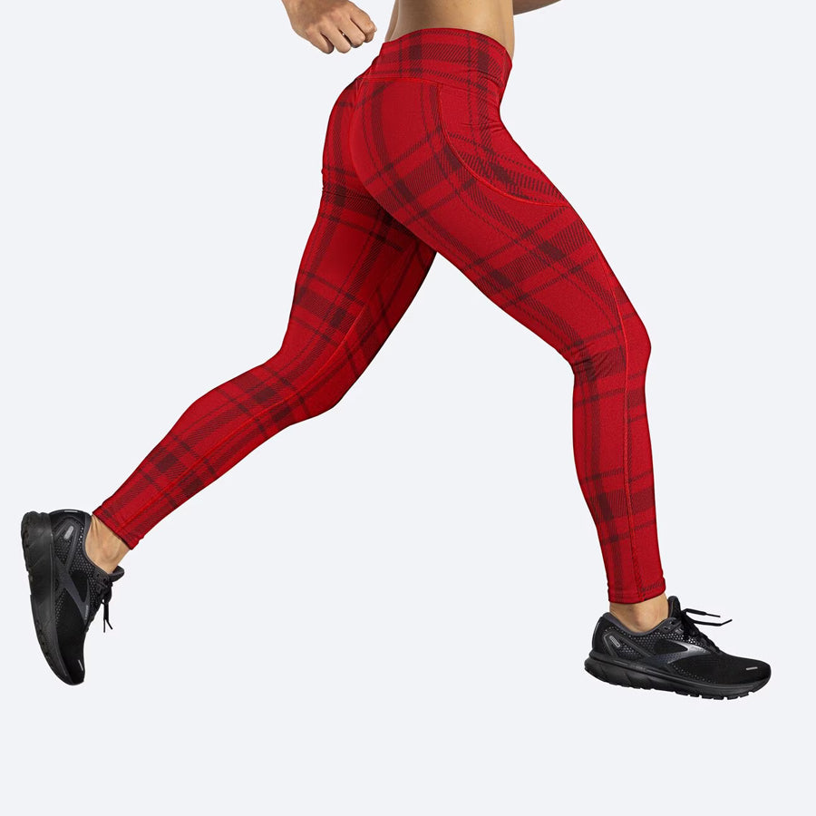 Women's Moment Tight (Plaid Run Merry)