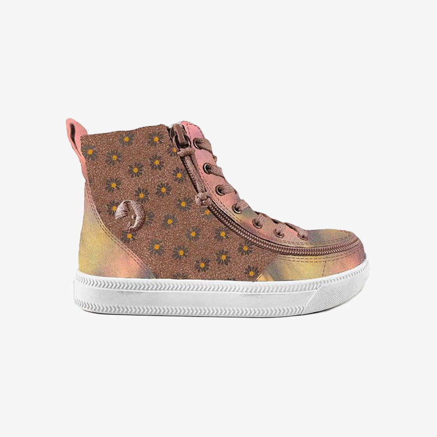 Toddler Classic Lace High (Rose Gold Daisy)