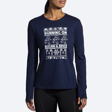 Load image into Gallery viewer, Women&#39;s Distance Long Sleeve 2.0 (Navy Run Merry)