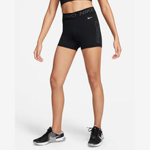 Load image into Gallery viewer, Women&#39;s Nike Mid-Rise 3&quot; Graphic Shorts (Black)