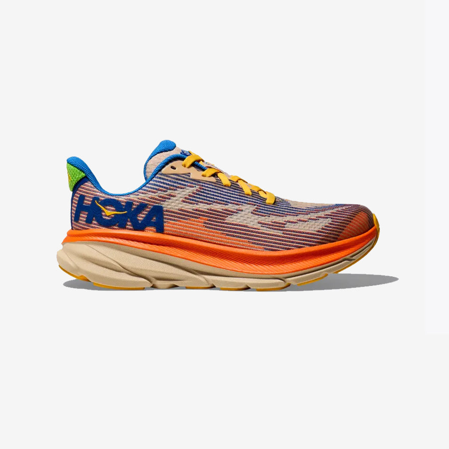 Hoka Clifton 9 Shoes Youth 6 Ultramarine Electric Tangerine