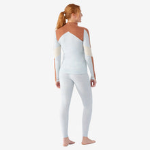 Load image into Gallery viewer, Women&#39;s Classic Thermal Merino Base Layer Colorblock 1/4 Zip (Winter Sky Heather)