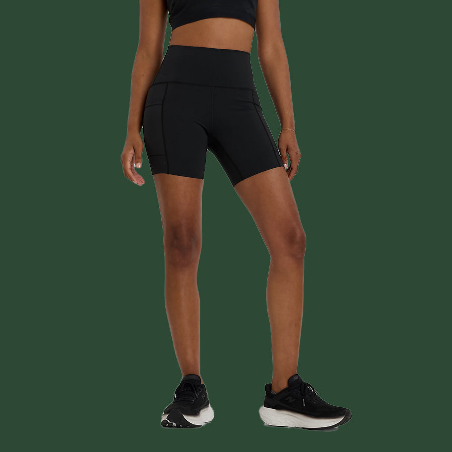 Women's New Balance Sleek Pocket High Rise Short 6"