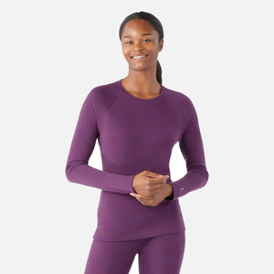 Women's Classic Thermal Merino Base Layer Crew (Purple Iris Heather)