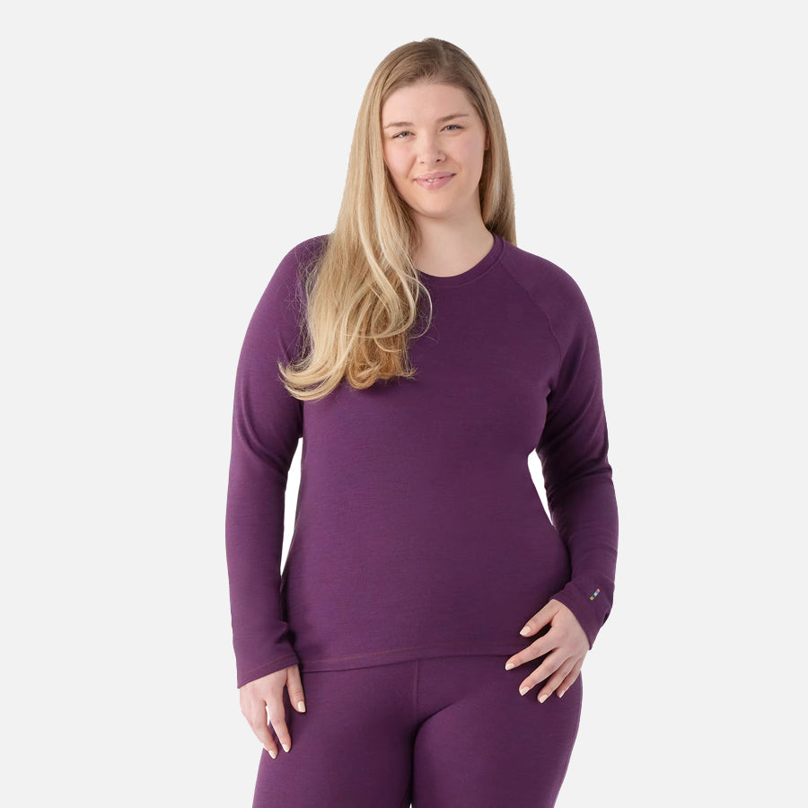 Women's Classic Thermal Merino Base Layer Crew Plus (Purple Iris Heather)