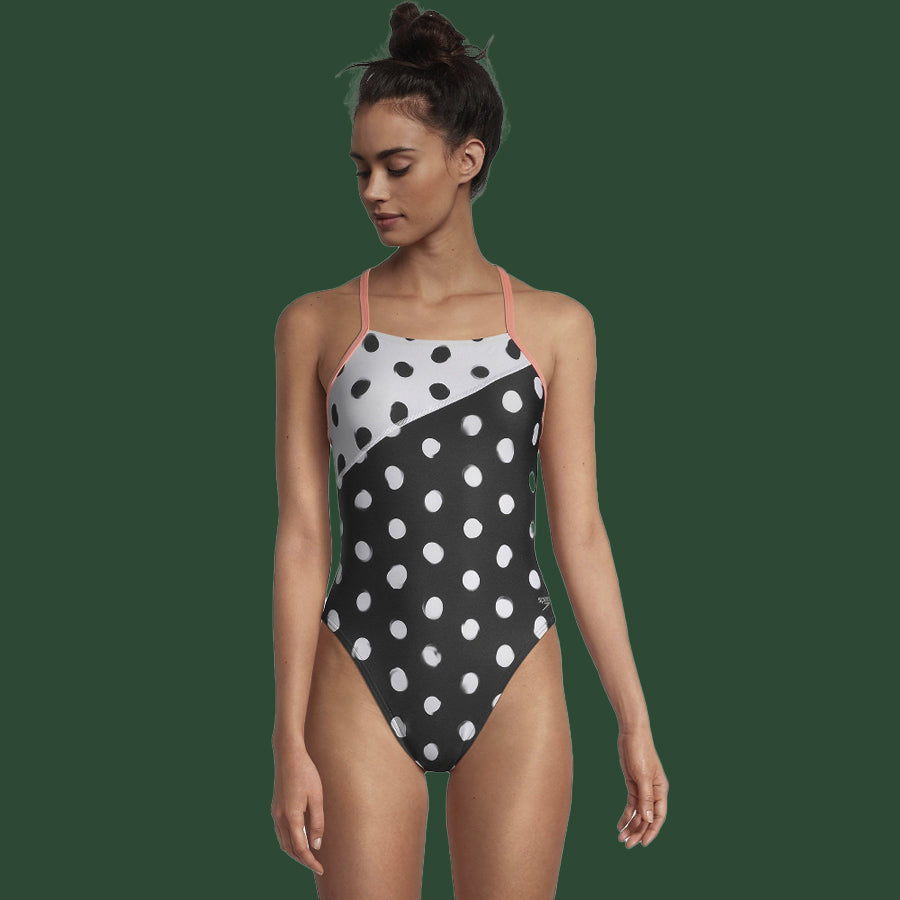 Women's Speedo Print Spliced One Piece