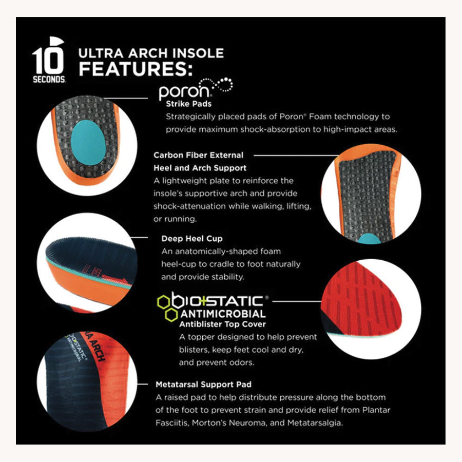 10 Seconds Ultra Arch Support Insoles