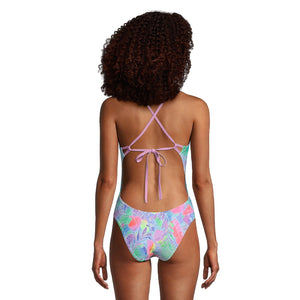 Women's Printed Tie Back One Piece