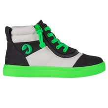Load image into Gallery viewer, Kid&#39;s Street Short Wrap High Tops (Black/Green)