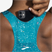 Load image into Gallery viewer, Drive 3 Pocket Bra (Lagoon Speckle Print)