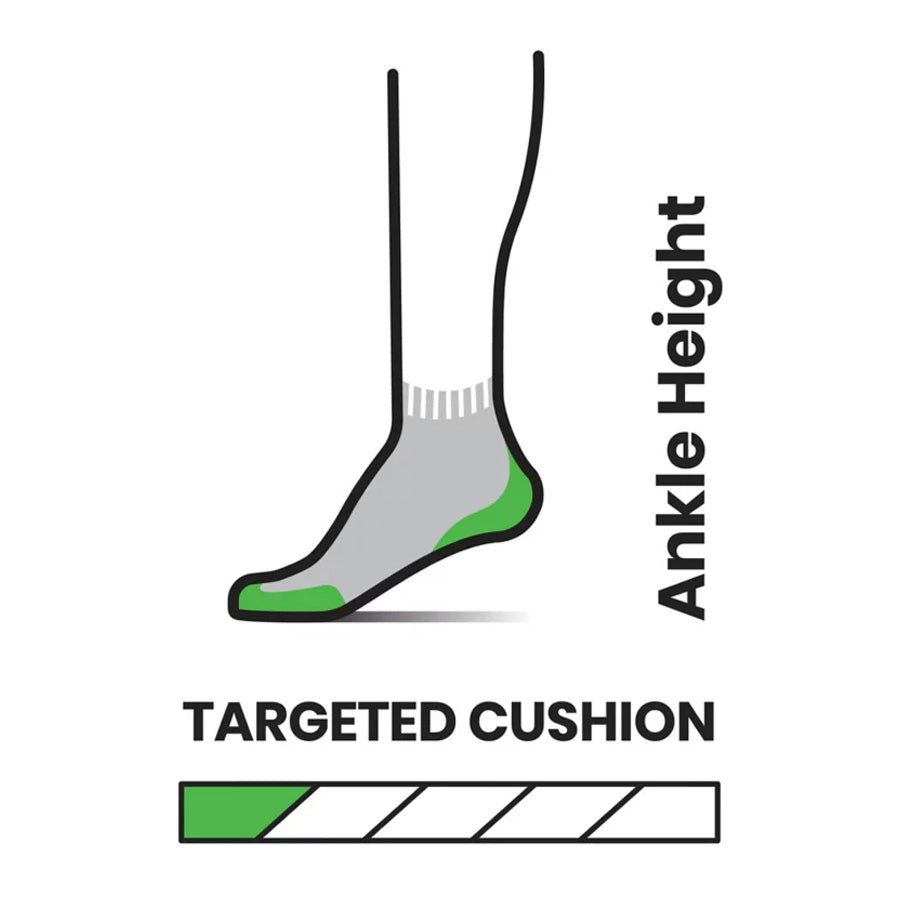 Run Targeted Cushion Ankle Socks (Graphite)