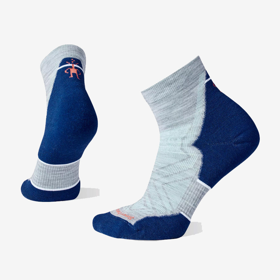 Women's Run Targeted Cushion Ankle Socks (Light Grey)