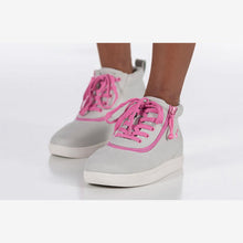 Load image into Gallery viewer, Kids&#39; Grey/Pink BILLY D|R Short Wrap High Tops (X-Wide)