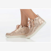 Load image into Gallery viewer, Women&#39;s BILLY Sneaker Lace Mid Tops Wide (Rose Gold)