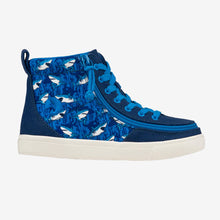 Load image into Gallery viewer, Kid&#39;s Classic Lace High (Blue Sharks)