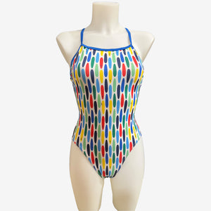 Printed X Back Onepiece (Popsicle)