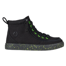 Load image into Gallery viewer, Kid&#39;s Classic Lace High (Black/Green Speckle)