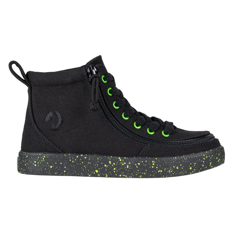 Kid's Classic Lace High (Black/Green Speckle)