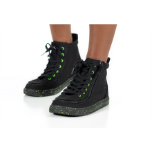 Load image into Gallery viewer, Kid&#39;s Classic Lace High (Black/Green Speckle)