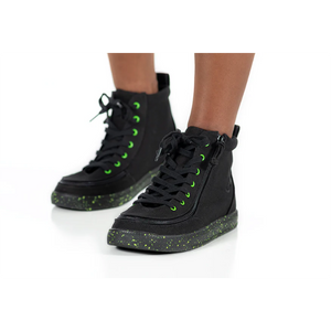 Kid's Classic Lace High (Black/Green Speckle)